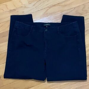 Talbots Dark Navy Blue Cotton Ankle Pant 16W